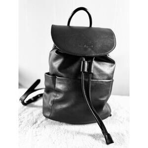 Vintage Urban Outfitters Black Vegan Leather Backpack Pre-loved Australia Made